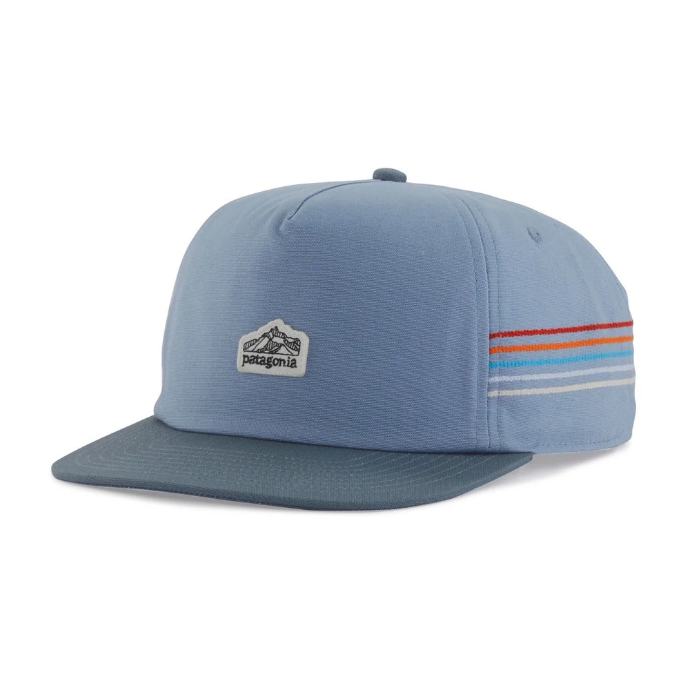 Patagonia Line Logo Ridge Stripe Funfarer Cap Blue Grey Snapback Hat 38262